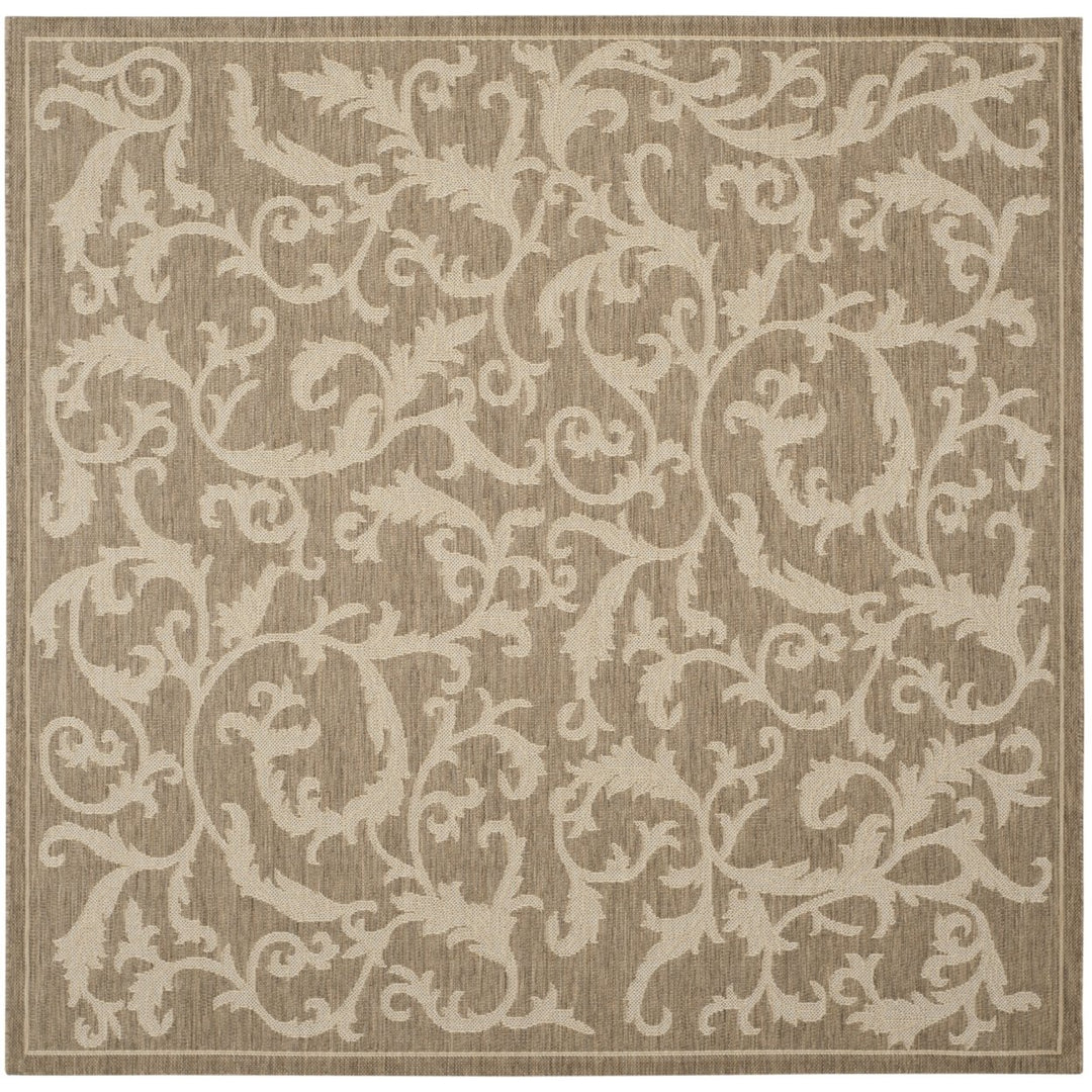 SAFAVIEH Outdoor CY2653-3009 Courtyard Brown / Natural Rug Image 1