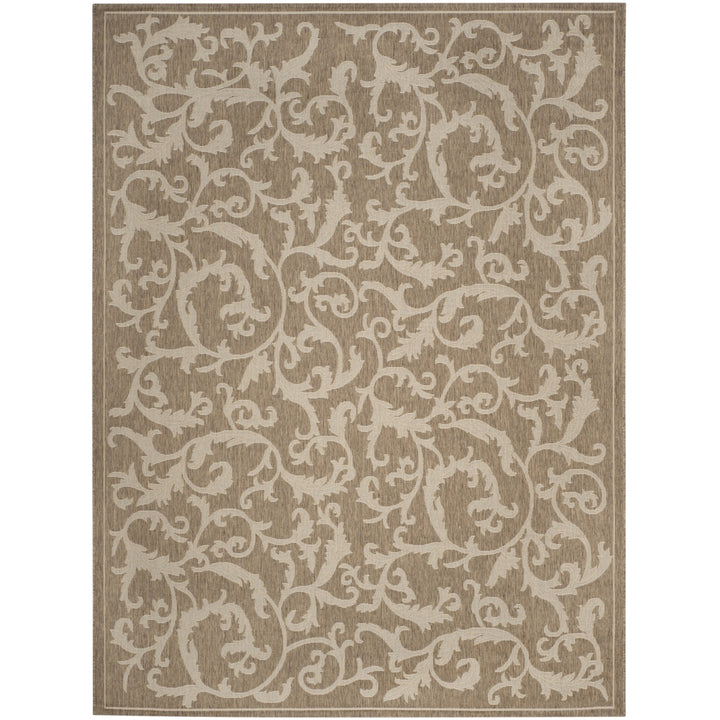 SAFAVIEH Outdoor CY2653-3009 Courtyard Brown / Natural Rug Image 12