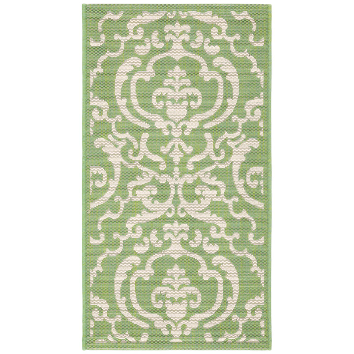 SAFAVIEH Outdoor CY2663-1E06 Courtyard Olive / Natural Rug Image 2