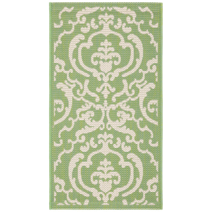 SAFAVIEH Outdoor CY2663-1E06 Courtyard Olive / Natural Rug Image 1