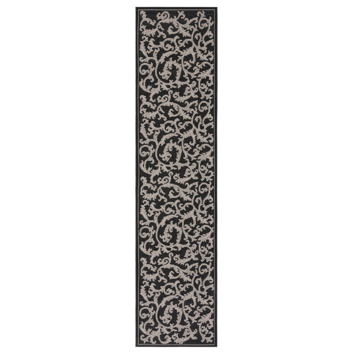 SAFAVIEH Indoor Outdoor CY2653-3908 Courtyard Black / Sand Rug Image 1