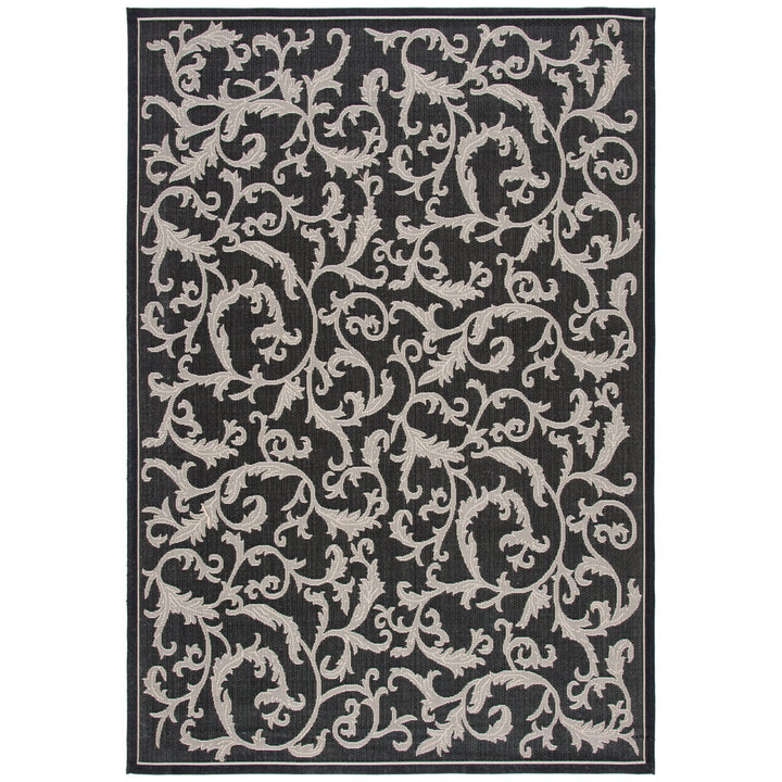 SAFAVIEH Indoor Outdoor CY2653-3908 Courtyard Black / Sand Rug Image 1