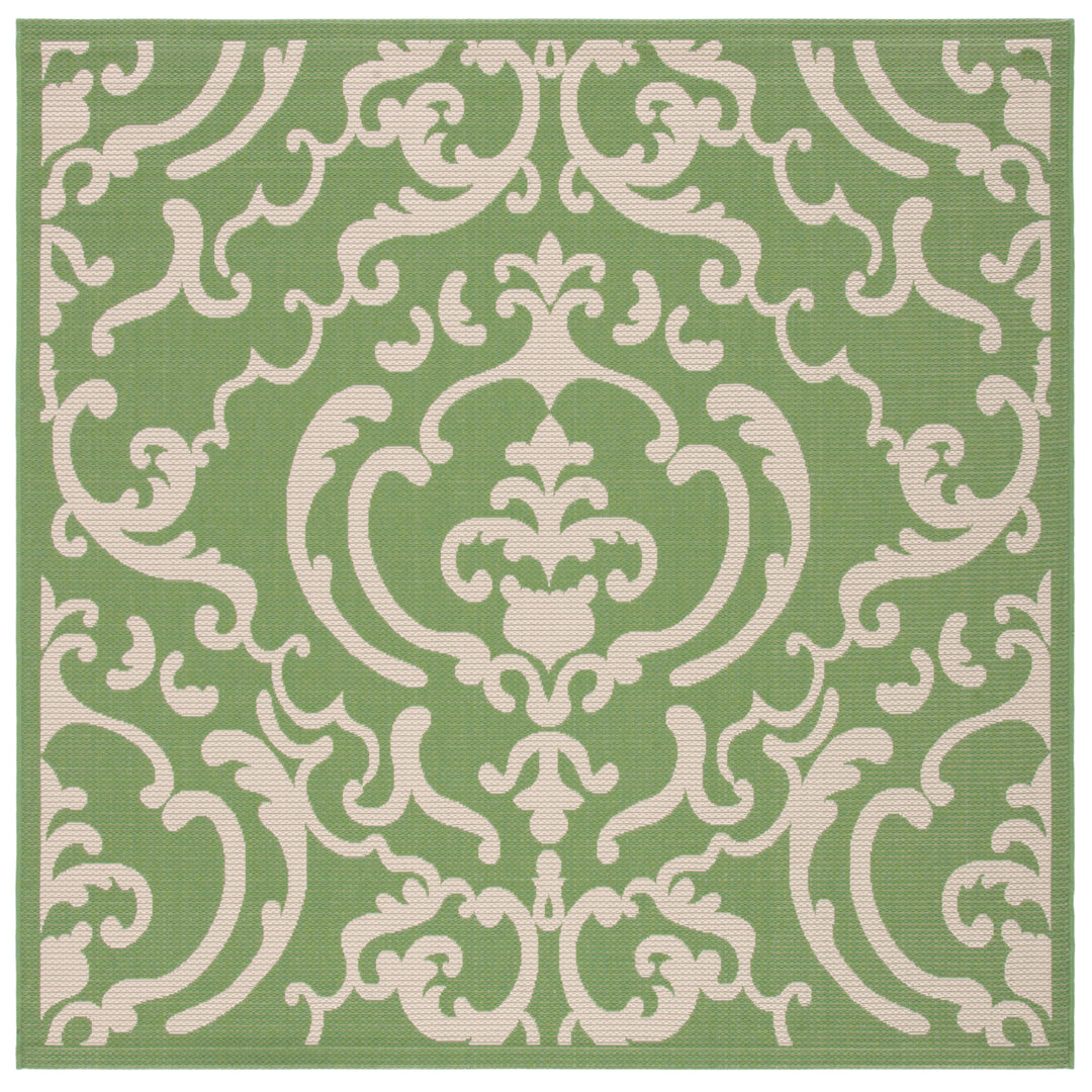 SAFAVIEH Outdoor CY2663-1E06 Courtyard Olive / Natural Rug Image 9