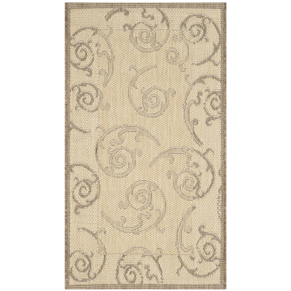 SAFAVIEH Outdoor CY2665-3001 Courtyard Natural / Brown Rug Image 2