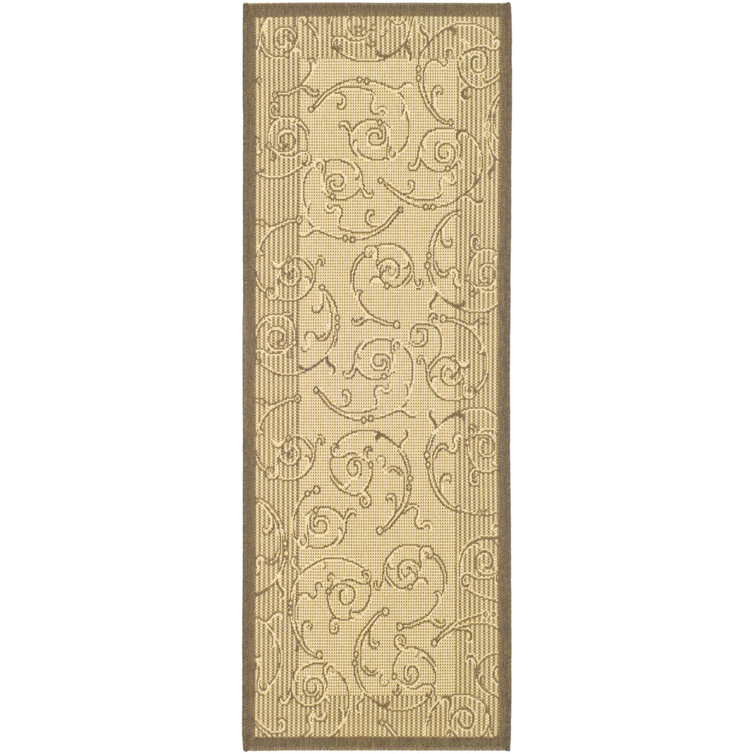 SAFAVIEH Outdoor CY2665-3001 Courtyard Natural / Brown Rug Image 4