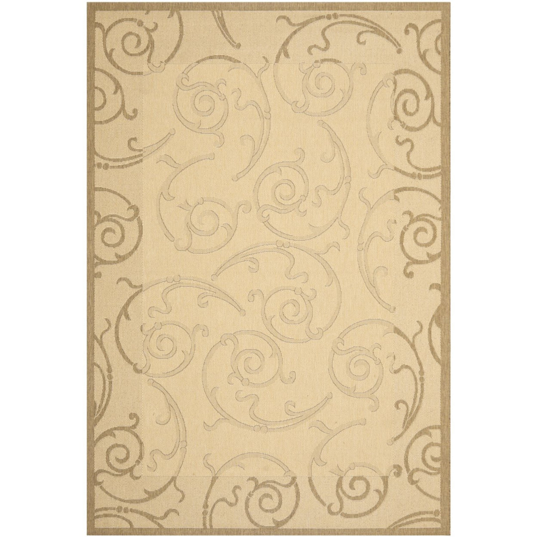 SAFAVIEH Outdoor CY2665-3001 Courtyard Natural / Brown Rug Image 1