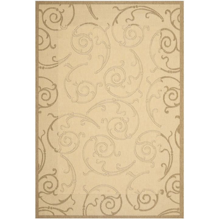 SAFAVIEH Outdoor CY2665-3001 Courtyard Natural / Brown Rug Image 1