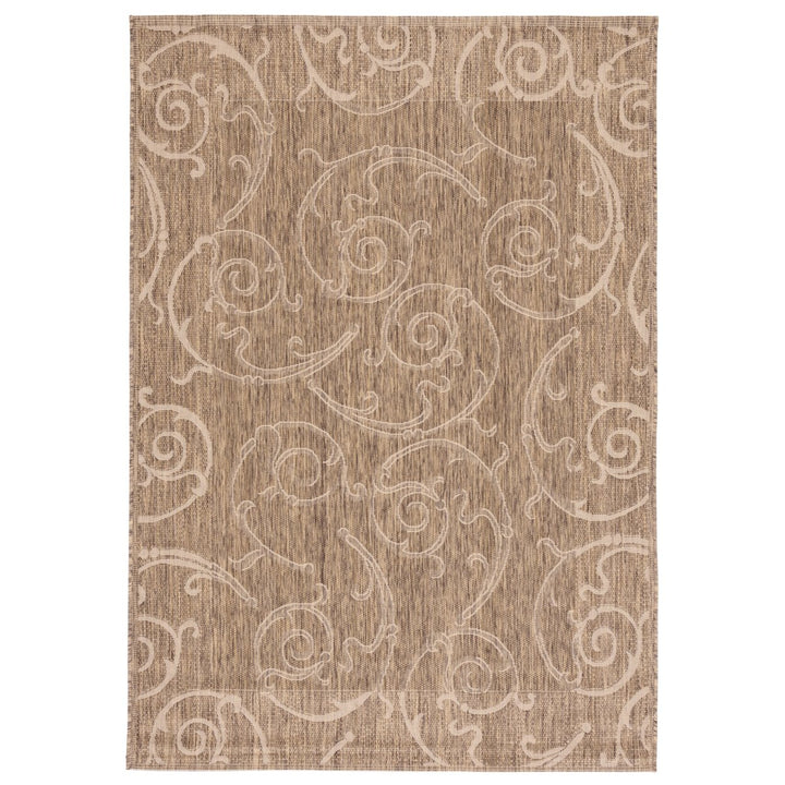 SAFAVIEH Outdoor CY2665-3009 Courtyard Brown / Natural Rug Image 6