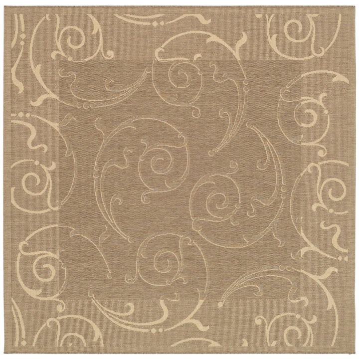 SAFAVIEH Outdoor CY2665-3009 Courtyard Brown / Natural Rug Image 9