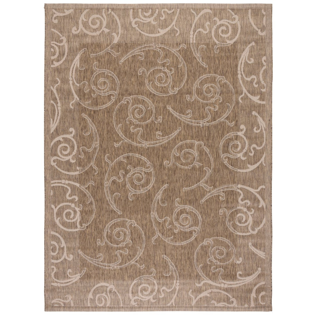 SAFAVIEH Outdoor CY2665-3009 Courtyard Brown / Natural Rug Image 10