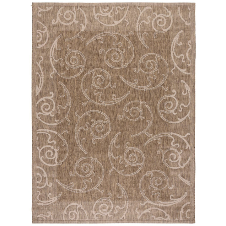 SAFAVIEH Outdoor CY2665-3009 Courtyard Brown / Natural Rug Image 10
