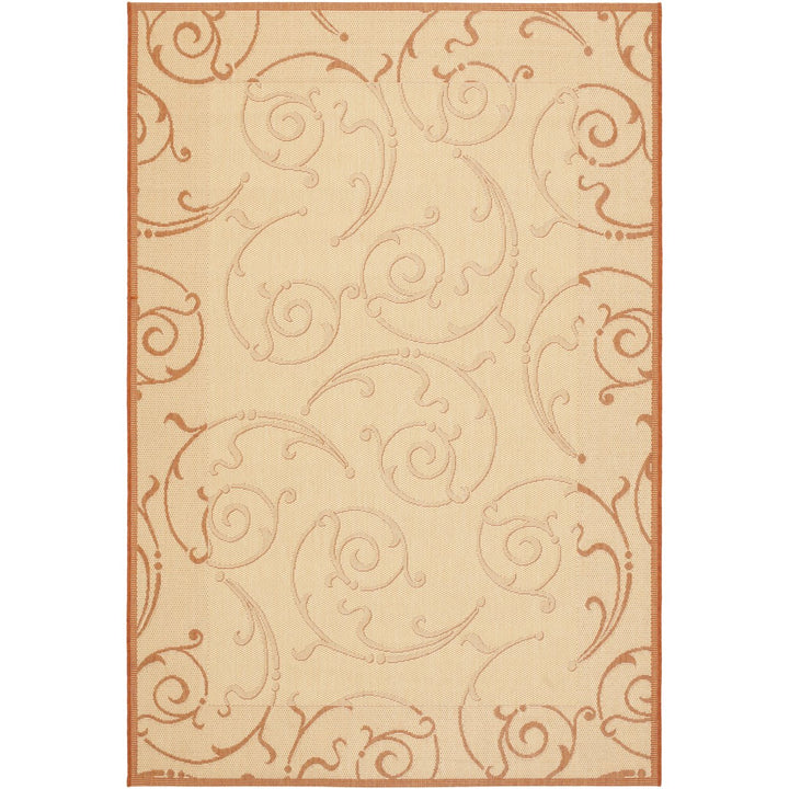 SAFAVIEH Outdoor CY2665-3201 Courtyard Natural / Terra Rug Image 1