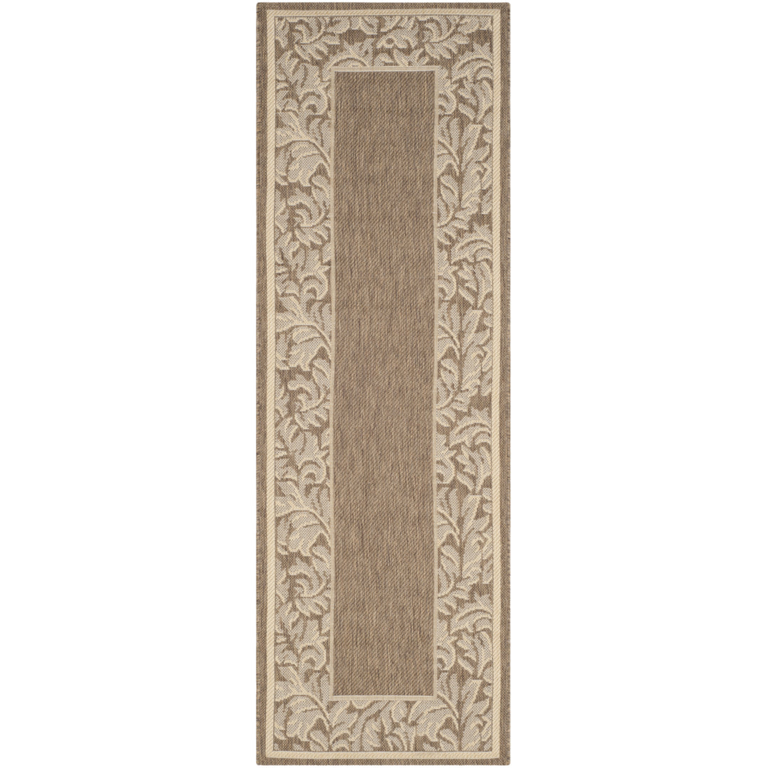 SAFAVIEH Outdoor CY2666-3009 Courtyard Brown / Natural Rug Image 3