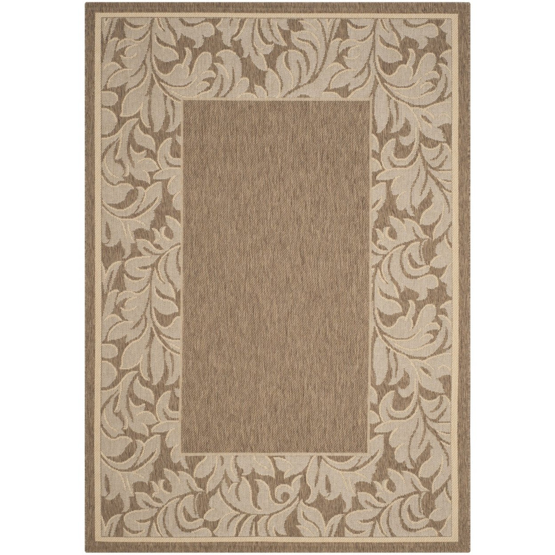 SAFAVIEH Outdoor CY2666-3009 Courtyard Brown / Natural Rug Image 6