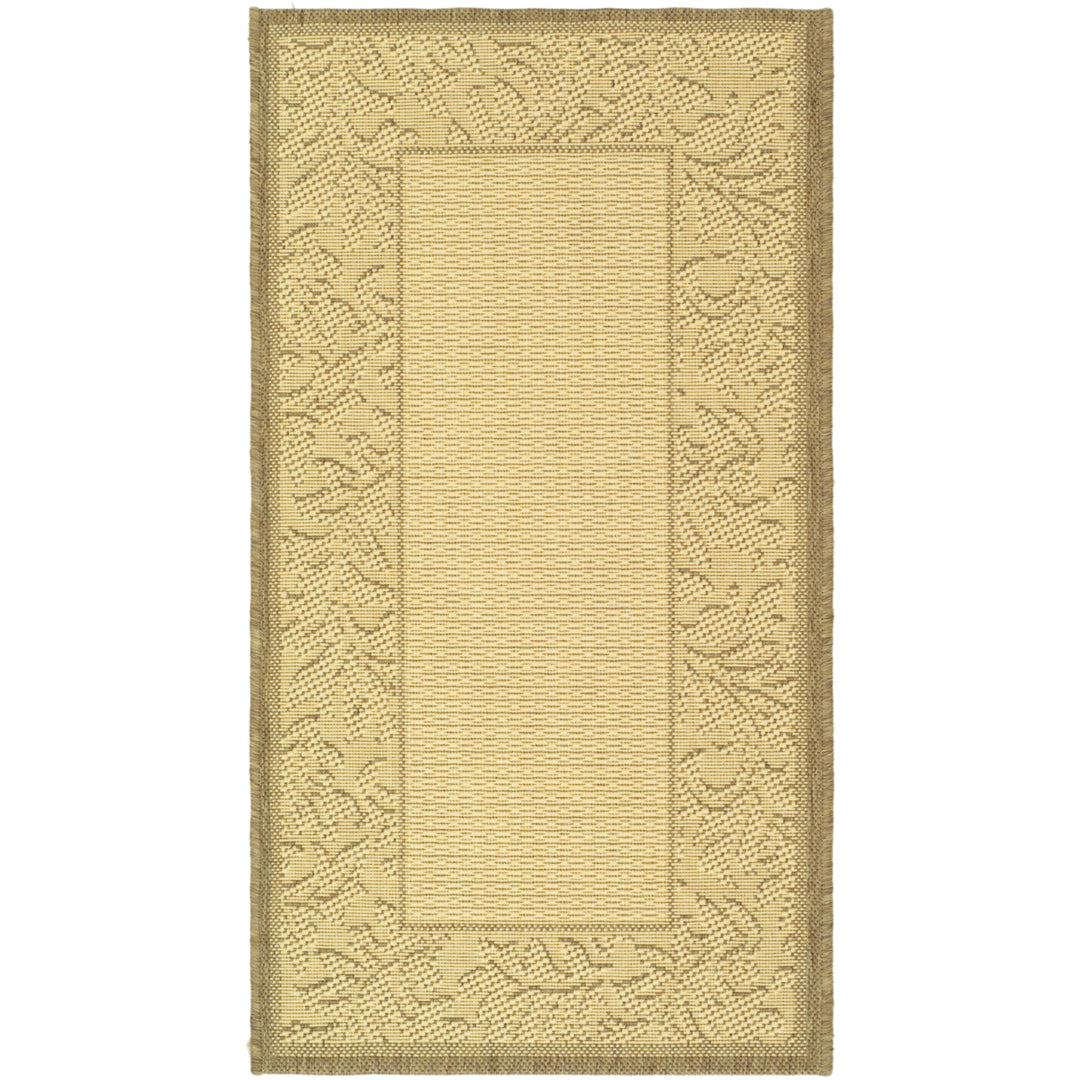 SAFAVIEH Outdoor CY2666-3001 Courtyard Natural / Brown Rug Image 9