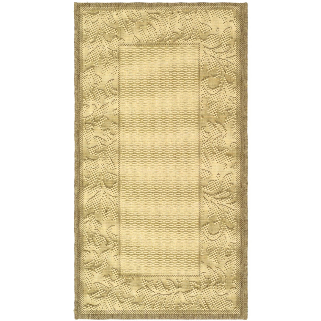 SAFAVIEH Outdoor CY2666-3001 Courtyard Natural / Brown Rug Image 1