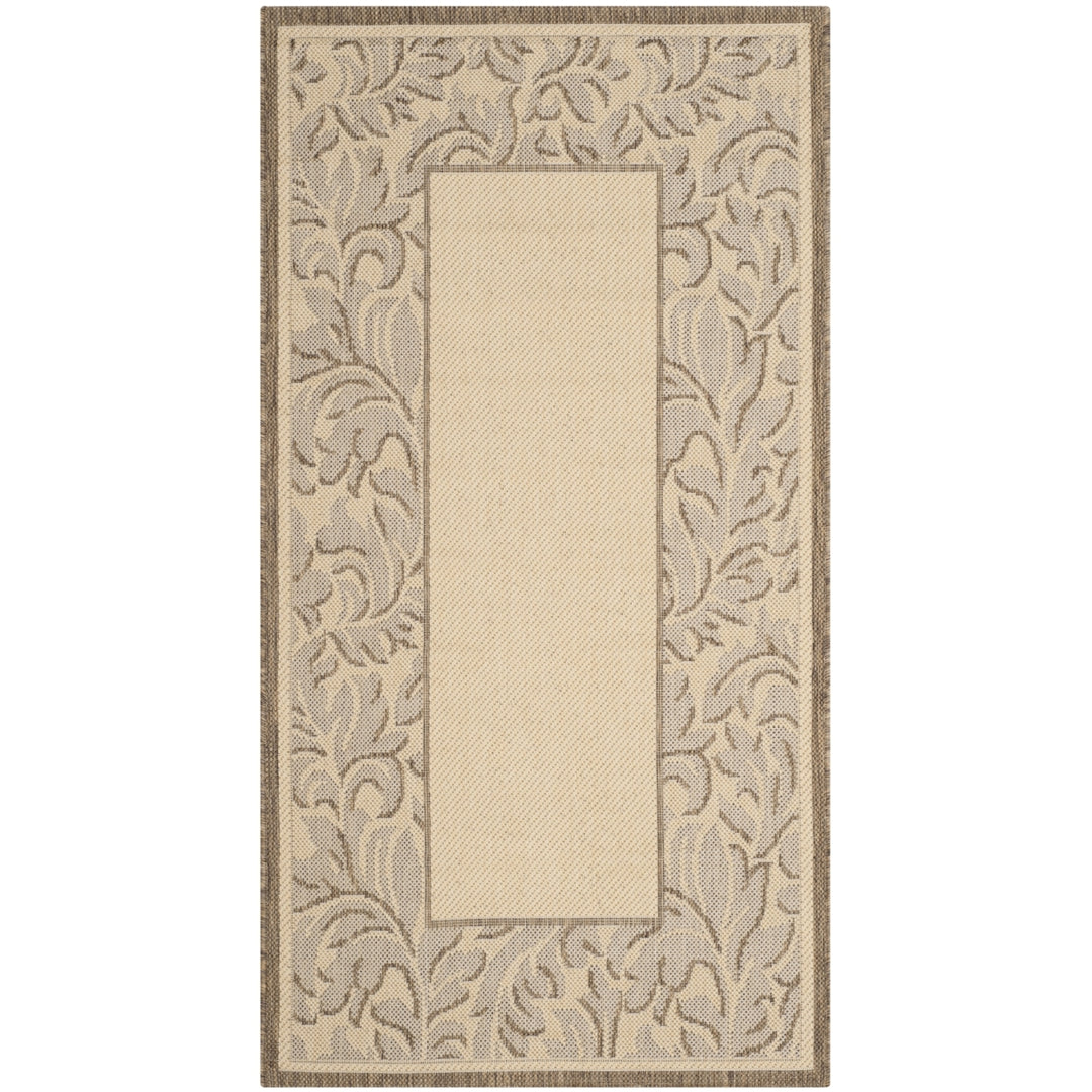 SAFAVIEH Outdoor CY2666-3001 Courtyard Natural / Brown Rug Image 10