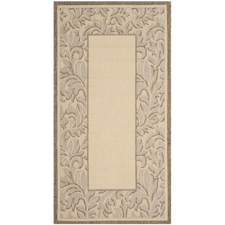 SAFAVIEH Outdoor CY2666-3001 Courtyard Natural / Brown Rug Image 1