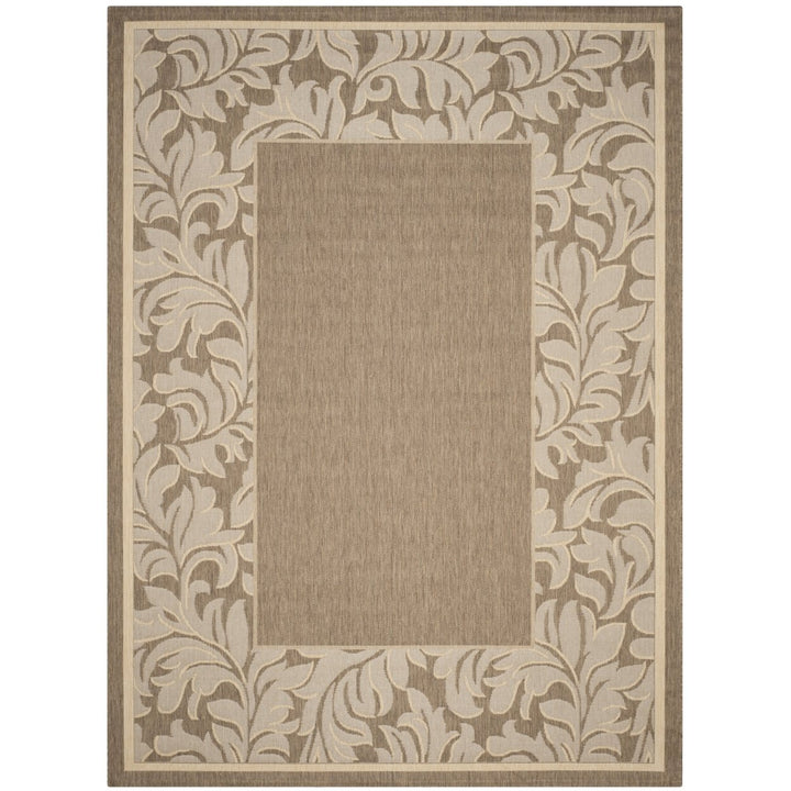 SAFAVIEH Outdoor CY2666-3009 Courtyard Brown / Natural Rug Image 9