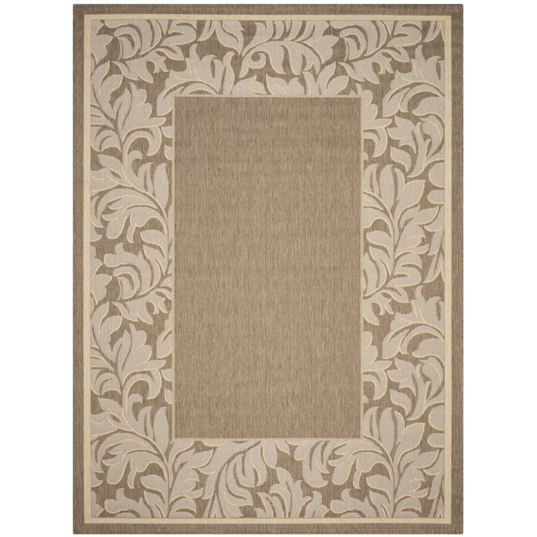 SAFAVIEH Outdoor CY2666-3009 Courtyard Brown / Natural Rug Image 1