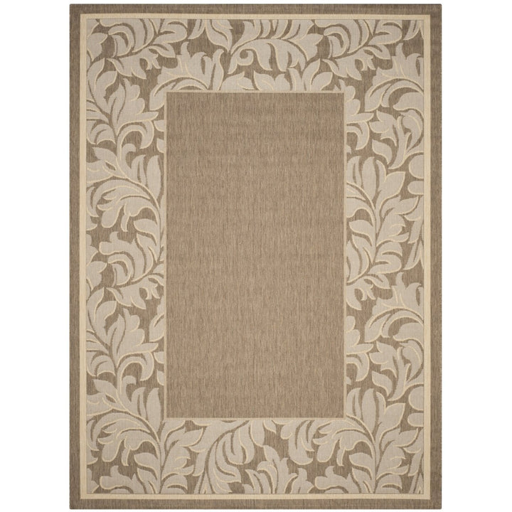 SAFAVIEH Outdoor CY2666-3009 Courtyard Brown / Natural Rug Image 1