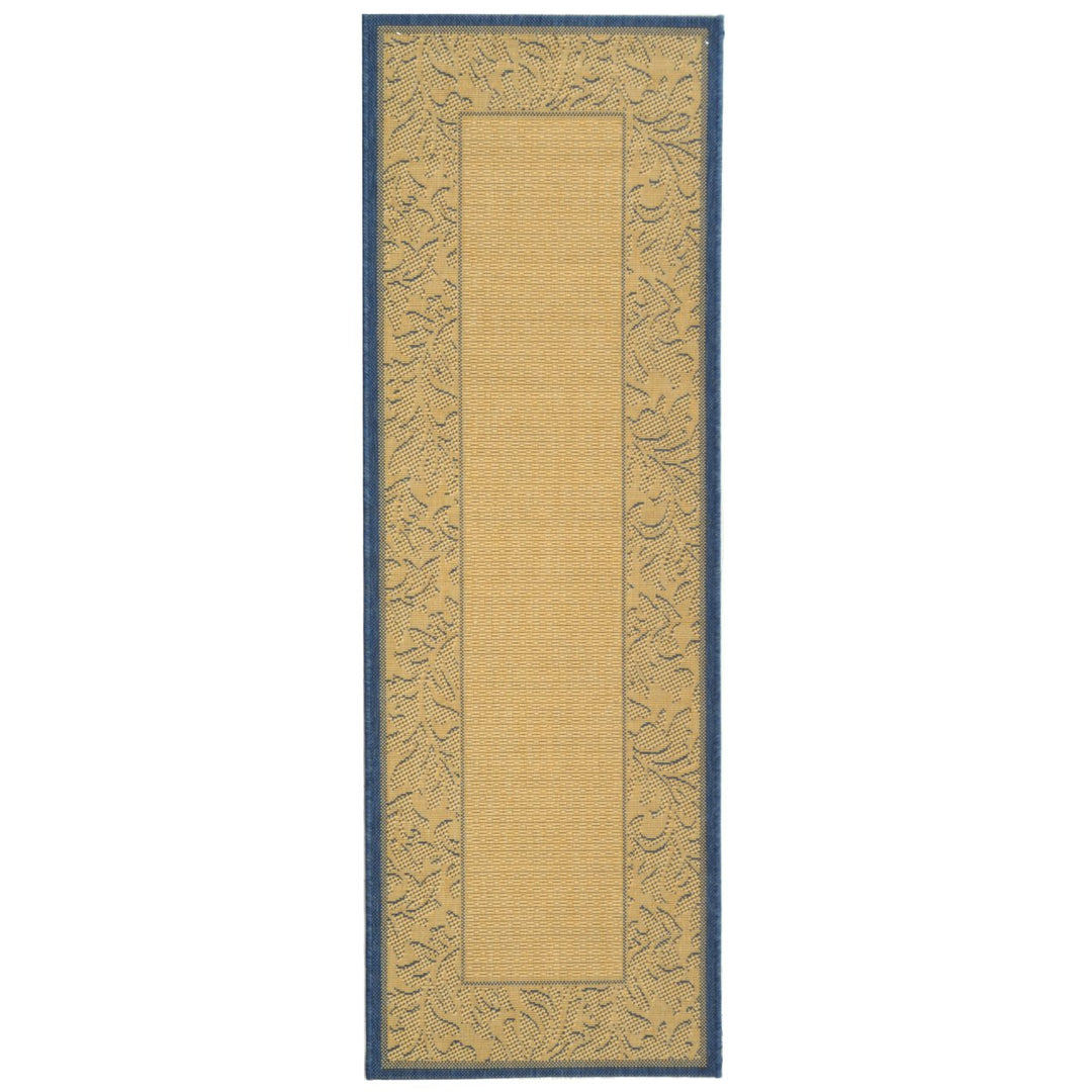 SAFAVIEH Outdoor CY2666-1E01 Courtyard Natural / Olive Rug Image 1