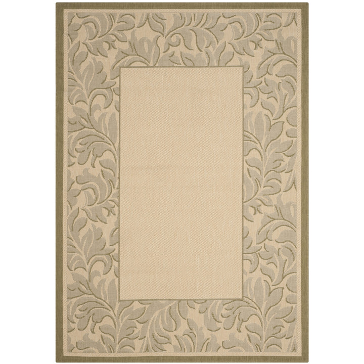 SAFAVIEH Outdoor CY2666-1E01 Courtyard Natural / Olive Rug Image 7