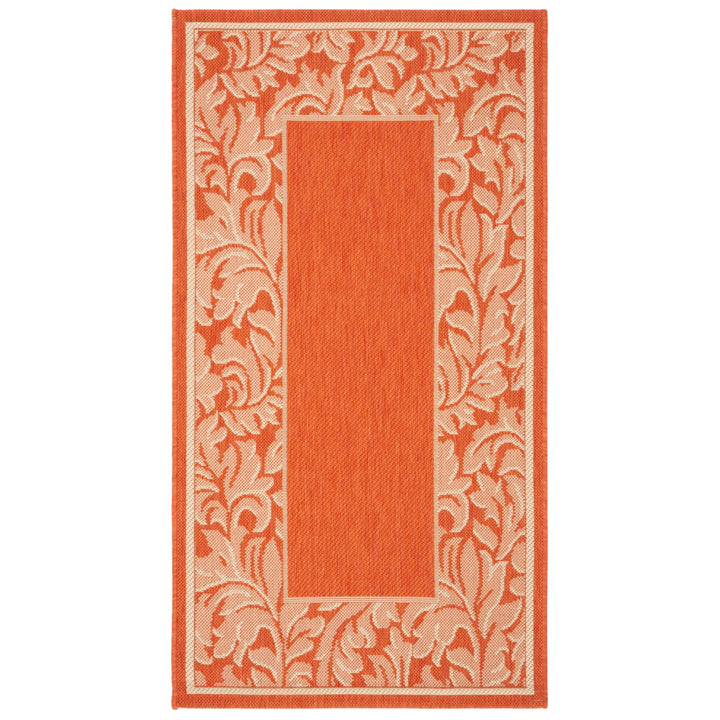 SAFAVIEH Outdoor CY2666-3202 Courtyard Terracotta / Natural Rug Image 4