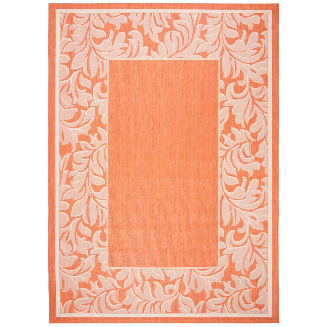 SAFAVIEH Outdoor CY2666-3202 Courtyard Terracotta / Natural Rug Image 9