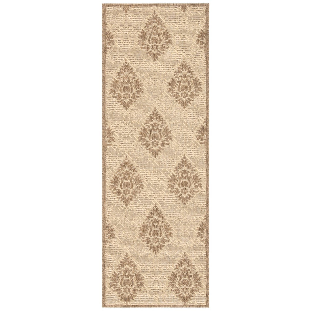 SAFAVIEH Outdoor CY2714-3001 Courtyard Natural / Brown Rug Image 1