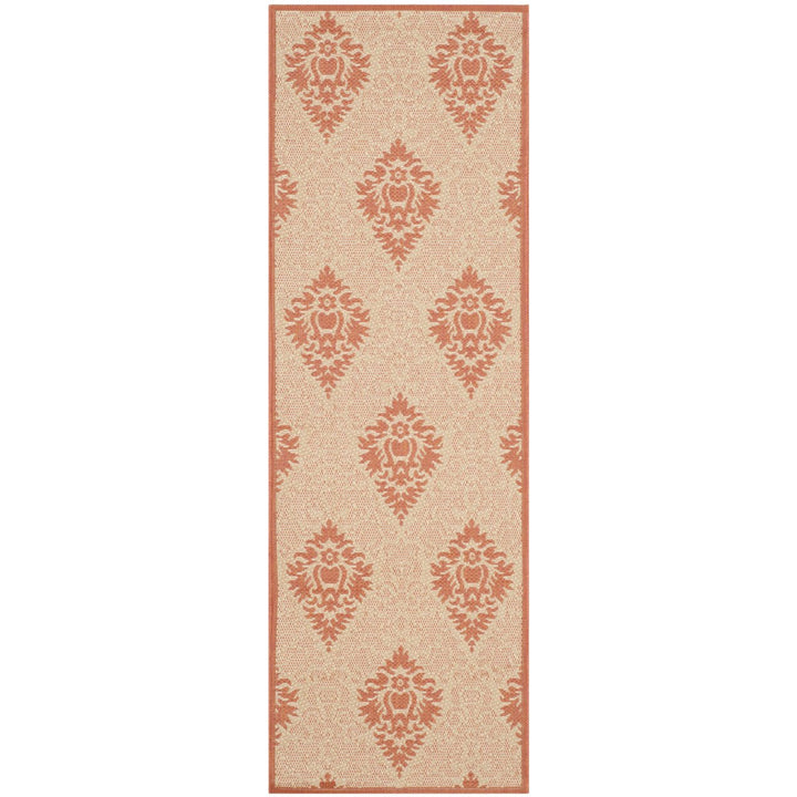 SAFAVIEH Outdoor CY2714-3201 Courtyard Natural / Terra Rug Image 1