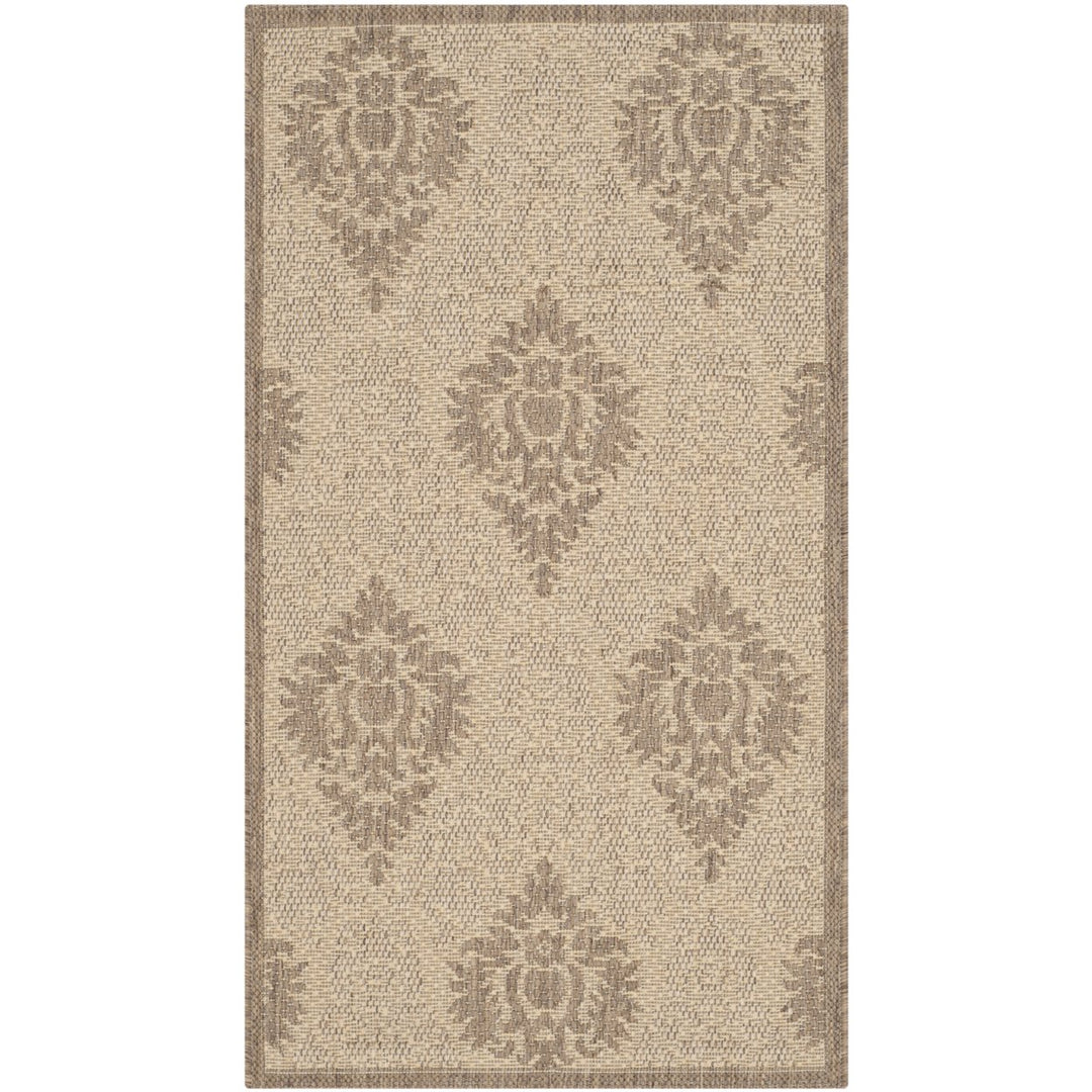 SAFAVIEH Outdoor CY2714-3001 Courtyard Natural / Brown Rug Image 1