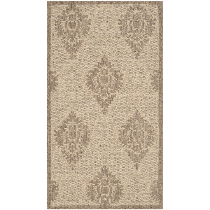 SAFAVIEH Outdoor CY2714-3001 Courtyard Natural / Brown Rug Image 1