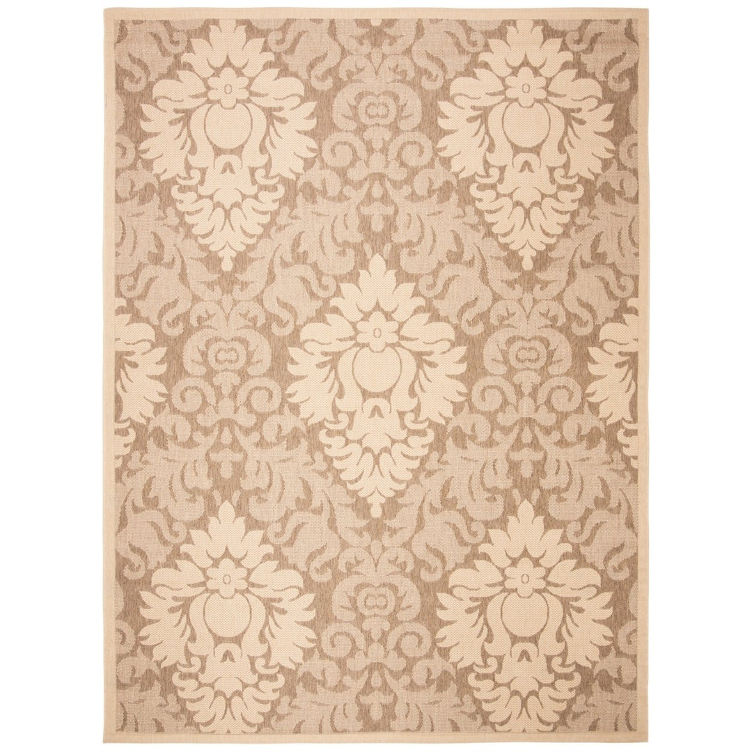 SAFAVIEH Outdoor CY2714-3009 Courtyard Brown / Natural Rug Image 3