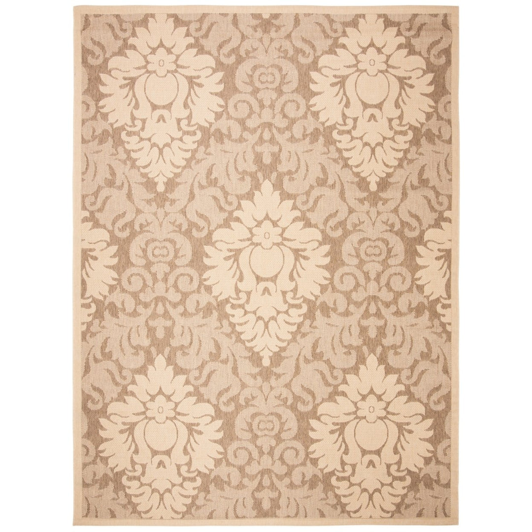 SAFAVIEH Outdoor CY2714-3009 Courtyard Brown / Natural Rug Image 1