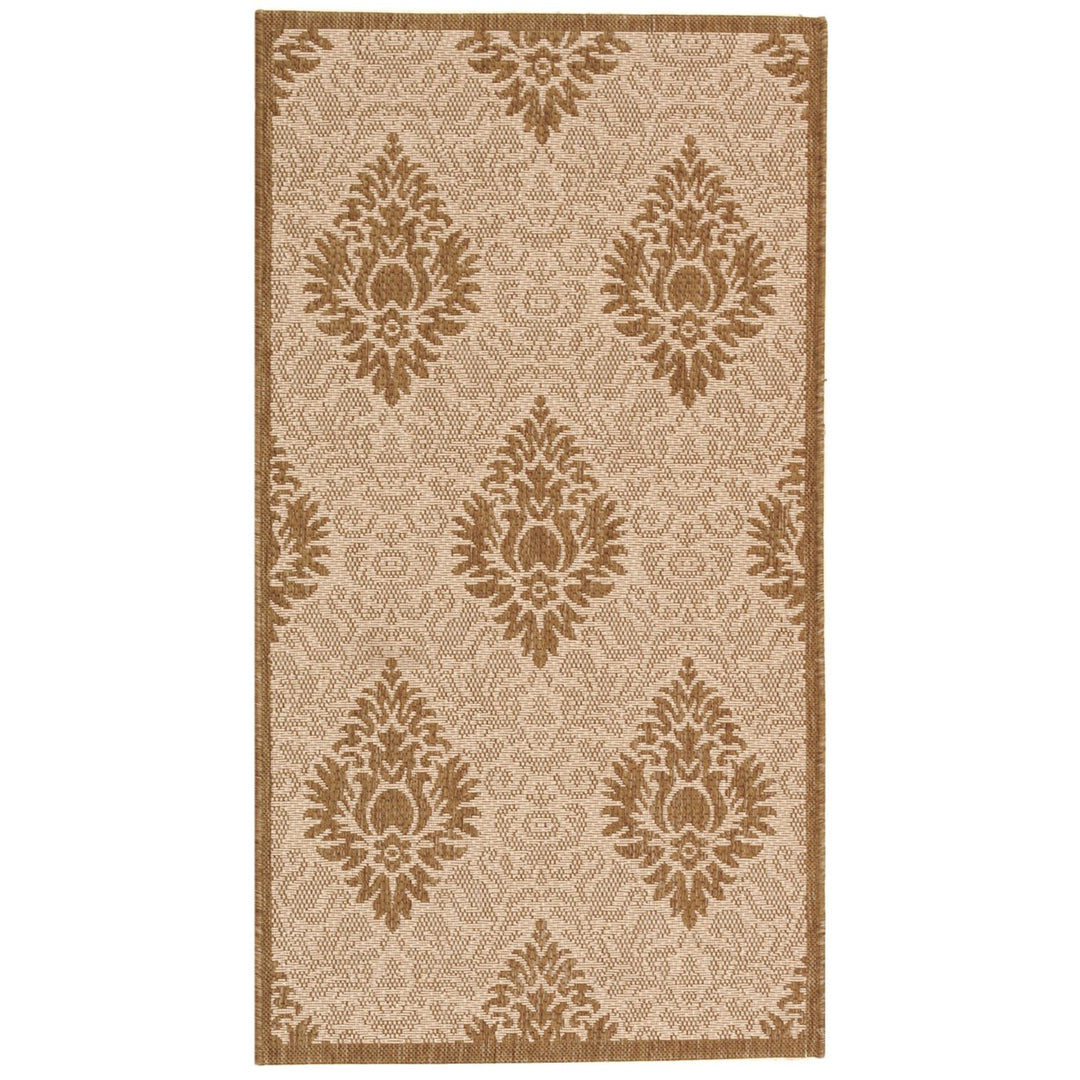 SAFAVIEH Outdoor CY2714-3001 Courtyard Natural / Brown Rug Image 1