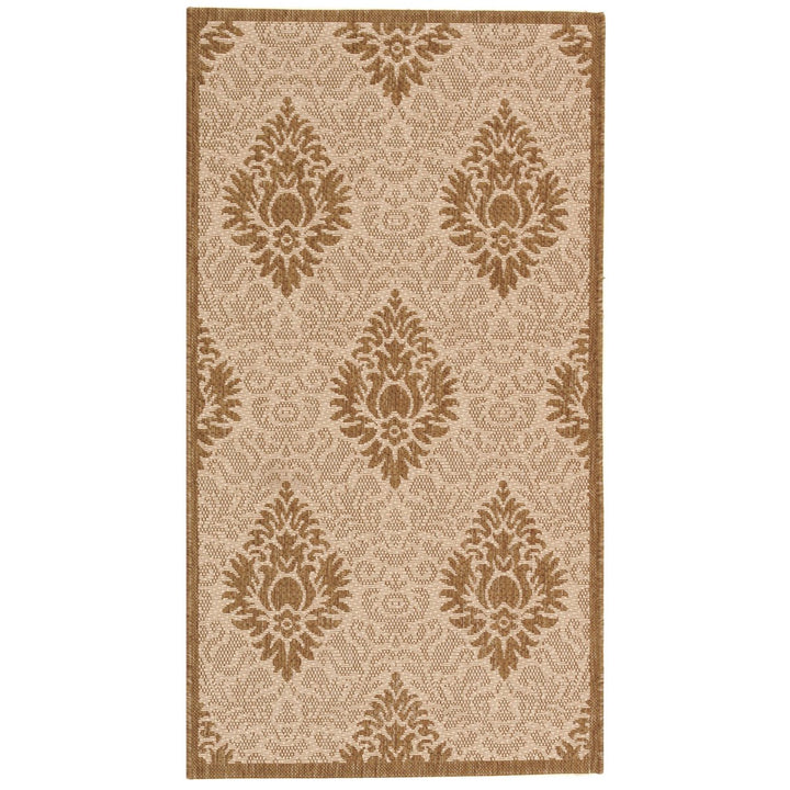 SAFAVIEH Outdoor CY2714-3001 Courtyard Natural / Brown Rug Image 1