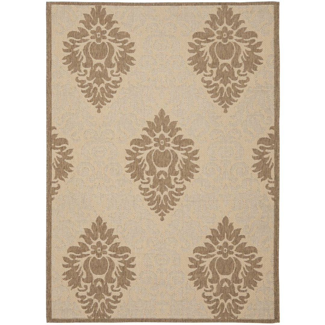 SAFAVIEH Outdoor CY2714-3001 Courtyard Natural / Brown Rug Image 1