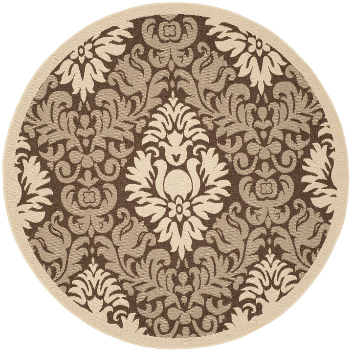 SAFAVIEH Outdoor CY2714-3009 Courtyard Brown / Natural Rug Image 4