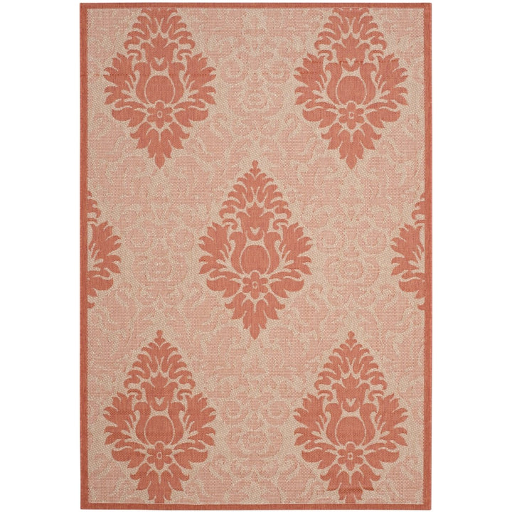 SAFAVIEH Outdoor CY2714-3201 Courtyard Natural / Terra Rug Image 1