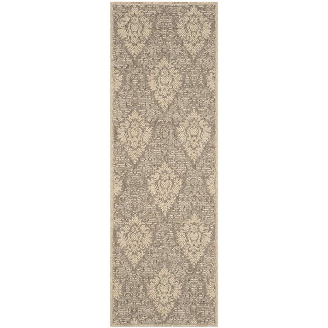 SAFAVIEH Outdoor CY2714-3009 Courtyard Brown / Natural Rug Image 5