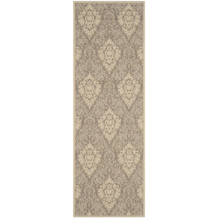 SAFAVIEH Outdoor CY2714-3009 Courtyard Brown / Natural Rug Image 1