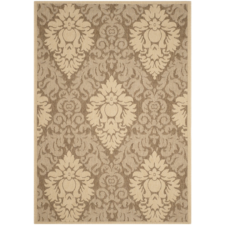 SAFAVIEH Outdoor CY2714-3009 Courtyard Brown / Natural Rug Image 10