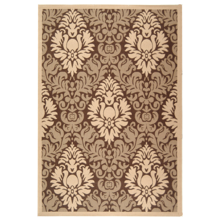 SAFAVIEH Outdoor CY2714-3009 Courtyard Brown / Natural Rug Image 11