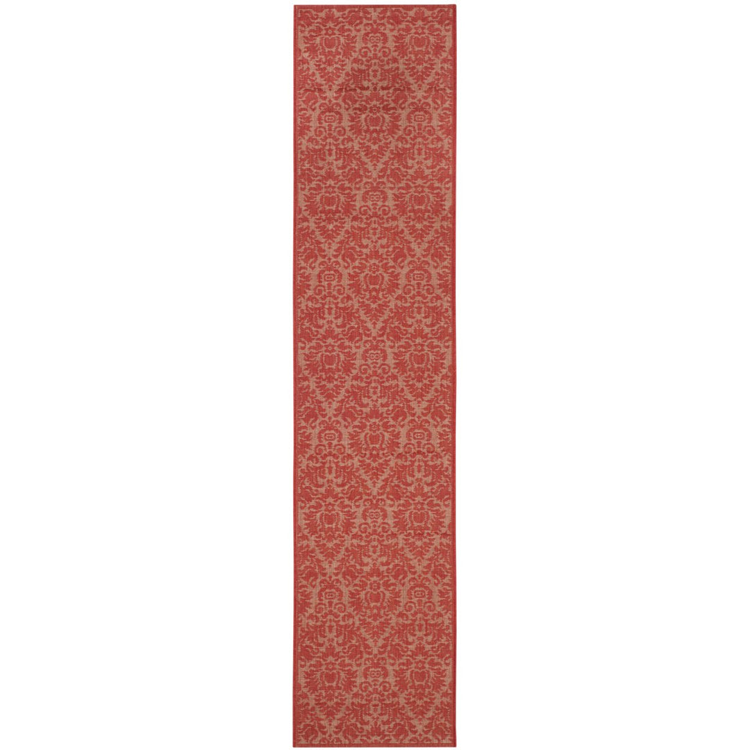 SAFAVIEH Outdoor CY2714-3777 Courtyard Collection Red / Red Rug Image 3