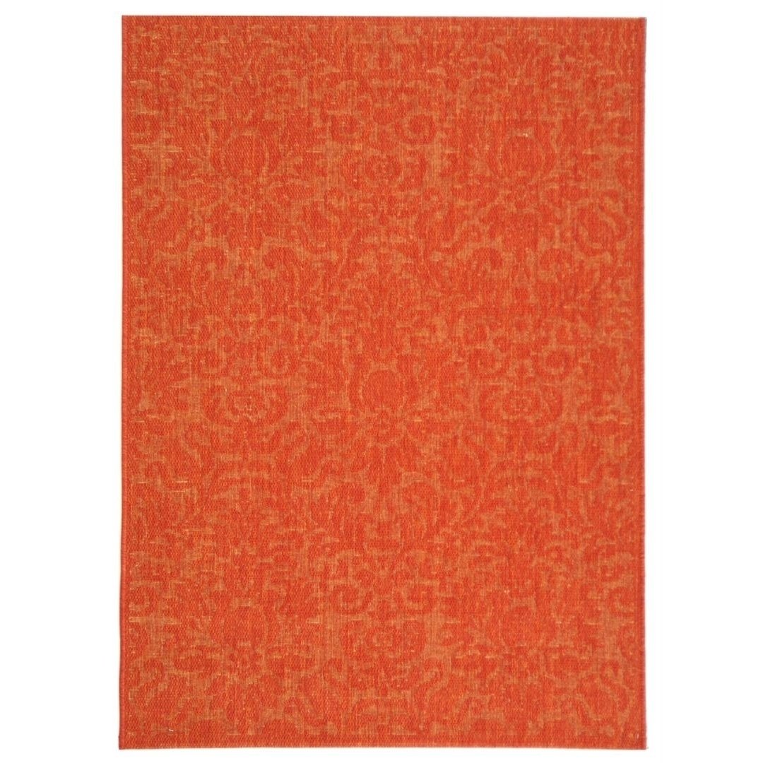 SAFAVIEH Outdoor CY2714-3777 Courtyard Collection Red / Red Rug Image 1