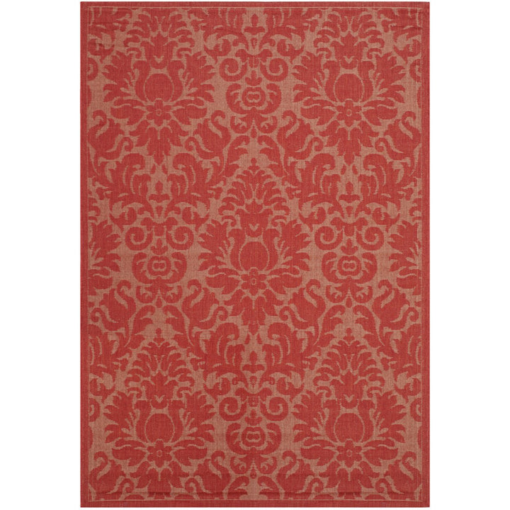 SAFAVIEH Outdoor CY2714-3777 Courtyard Collection Red / Red Rug Image 1