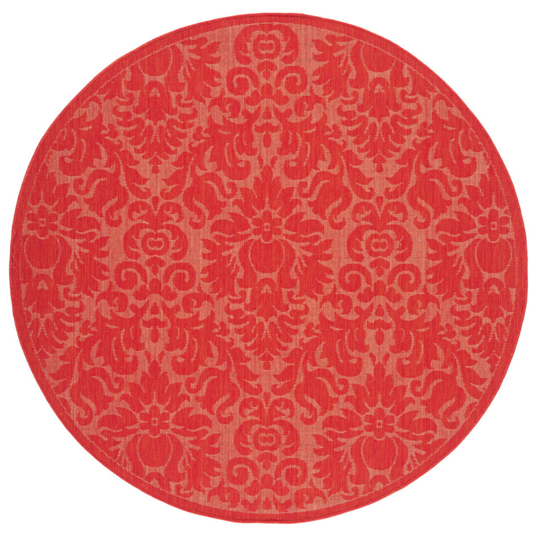 SAFAVIEH Outdoor CY2714-3777 Courtyard Collection Red / Red Rug Image 1