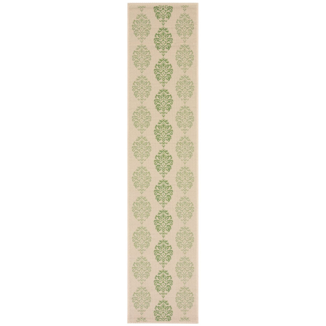 SAFAVIEH Outdoor CY2720-1E01 Courtyard Natural / Olive Rug Image 3