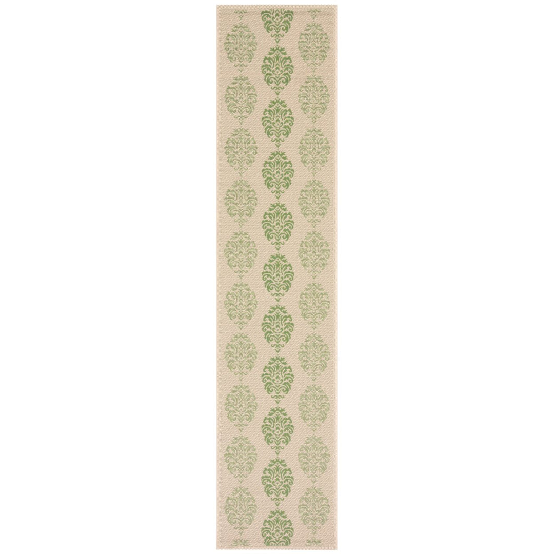 SAFAVIEH Outdoor CY2720-1E01 Courtyard Natural / Olive Rug Image 1